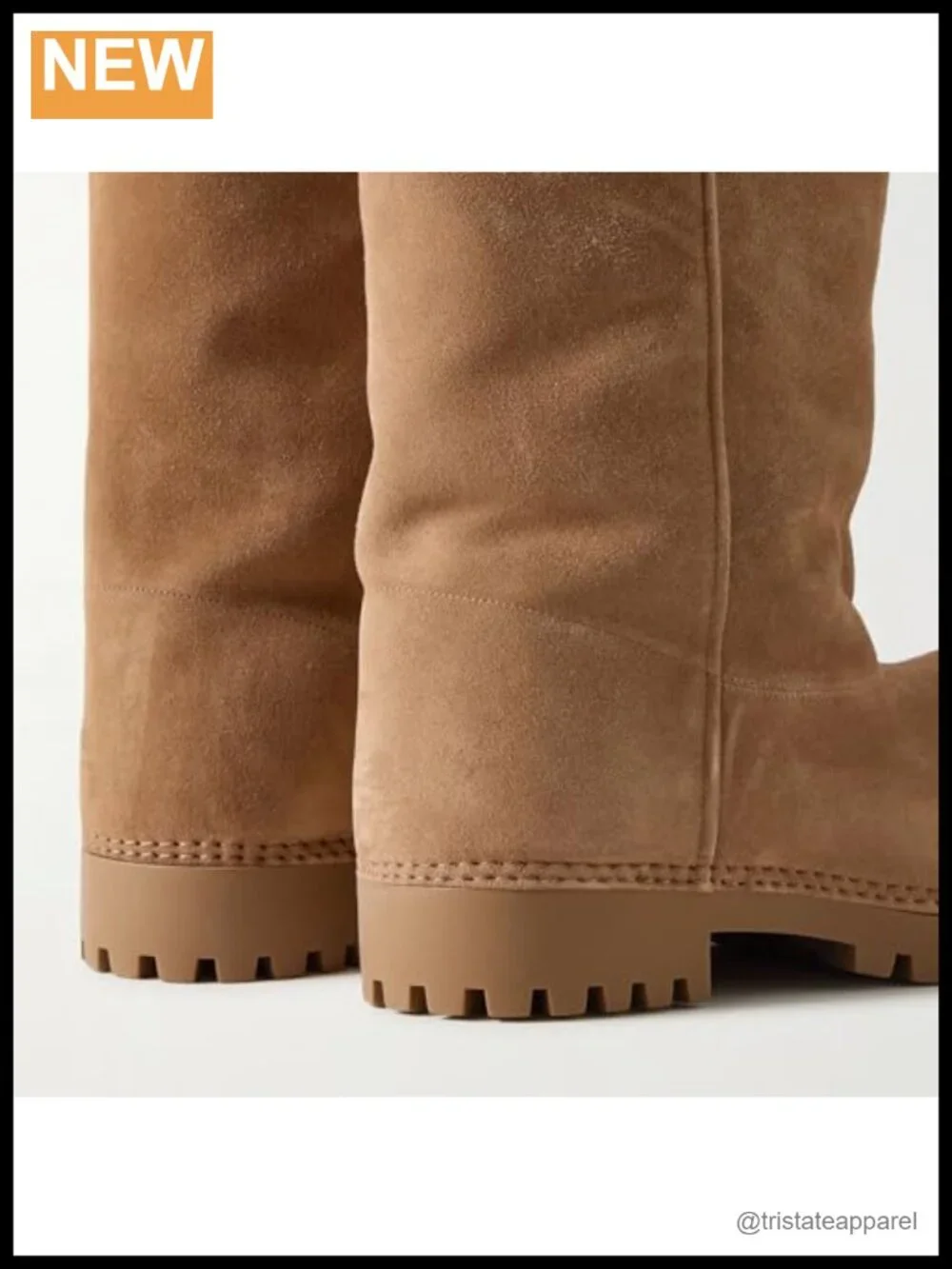 Suede Knee High Boots for Women Platform Round Toe Chunky Heel Winter Snow Boots